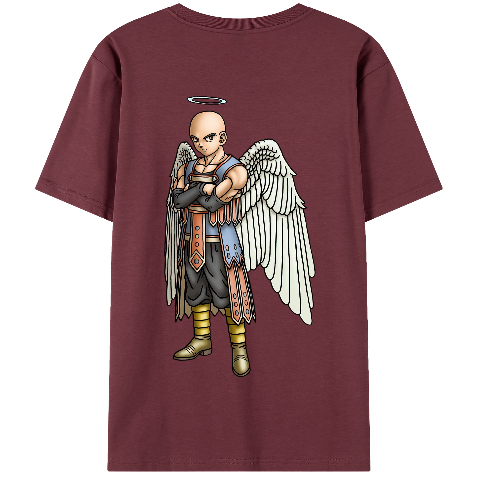 （画像用） ドラゴンクエスト Doragon Kuesuto Dragon Quest 綿100％半袖Tシャツ（背面プリント）